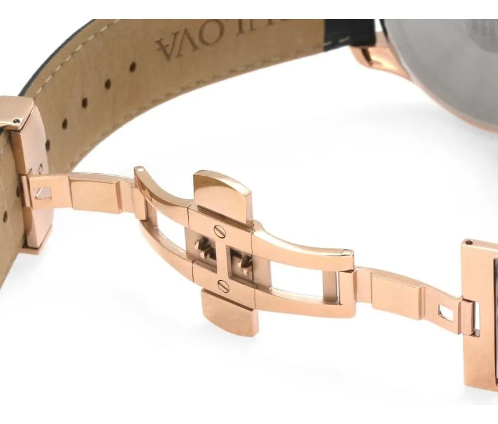 Relógio Bulova 97b170 Pulseira Couro Azul